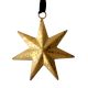 Golden Star Christmas Metal Ornament